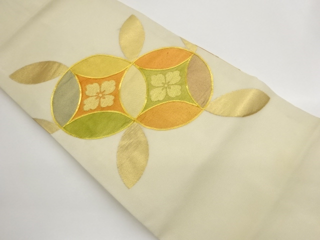 JAPANESE KIMONO / NAGOYA OBI FOR SUMMER / EMBROIDERY / SHIPPO 
